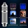 Мощен син акумулаторен лазер 5000mW пойнтер горящ палещ клечка кибрит балон с предпазни очила, снимка 7