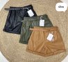 Дамски кожени панталони, снимка 1 - Къси панталони и бермуди - 42882504