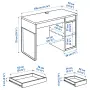 Бяло компютърно бюро IKEA MICKE (105х50 см) – Сглобено, за гр. Пловдив, снимка 5