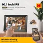 Нова Дигитална фоторамка KODAK с WiFi и 10,1-инчов HD IPS сензорен екран
, снимка 3