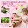 Yidoroye Цифров микроскоп за деца с 2.0" HD екран, 6-12 години, розов, снимка 6