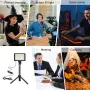 Комплект LED Видео Осветление (2 броя) – 5600K с Мини Триподи и Цветни Филтри, снимка 5