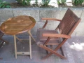  Тиково дърво-2бр.столове и маса ,Скандинавски дизаин, снимка 2