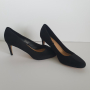 Черни Papaya велурени обувки размер 41, снимка 1 - Дамски обувки на ток - 44666796