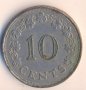 Малта 10 цента 1972, кораб, снимка 2