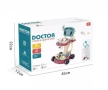 Комплект за игра на доктор, с количка, 29 аксесоара, със светлина, ЕКГ монитор, бял, снимка 4