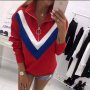 Червена блузка , снимка 1 - Блузи с дълъг ръкав и пуловери - 35477634