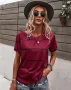 Дамска тениска с къс ръкав и кръгло деколте, 5цвята , снимка 8