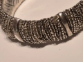 Сребърна дамска гривна , снимка 4