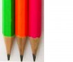 Графитни моливи HB с гума в неонови цветове. Всеки комплект съдържа 12 броя моливи в един цвят, снимка 3