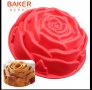 Дълбок релеф Средна роза силиконова форма тава за направа печене кекс торта желиран сладкиш пай, снимка 2
