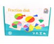 Фракционен диск. Fraction disc Дървена игра геометрия за деления и обучение, снимка 14