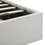 vidaXL Легло с повдигащ механизъм, бяло, изкуствена кожа, 140x200 cм, снимка 8