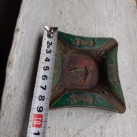 Масивен малък пепелник бронз и емайл, снимка 5 - Антикварни и старинни предмети - 40113194