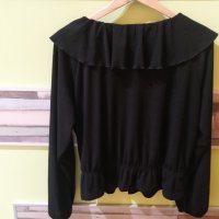 Официална черна блуза, снимка 2 - Блузи с дълъг ръкав и пуловери - 37551910