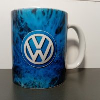 Бяла порцеланова чаша на Фолксваген / Volkswagen, снимка 3 - Чаши - 37122967