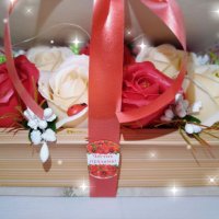 Кутия тип Книга с украса сапунени рози надпис панделка цветя калинка пеперуда перли ръчна изработка, снимка 7 - Ръчно изработени сувенири - 39934211