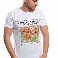Нова мъжка тениска с дигитален печат България на три морета, снимка 12 - Тениски - 28215877