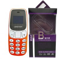 Мини телефон, BM10, с промяна на гласа, малък телефон, L8Star BM10, Nokia 3310 Нокия, оранжев, снимка 3 - Телефони с две сим карти - 37122845