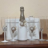 Сватбени чаши, снимка 4 - Сватбени аксесоари - 44412231