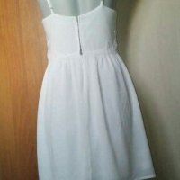 Кокетна бяла рокля с бродерия🍀👗S,M🍀👗арт.402, снимка 3 - Рокли - 29720943