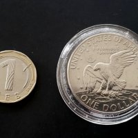 Оригинална монета. САЩ. Долар. Един Американски долар .1971 година., снимка 1 - Нумизматика и бонистика - 27667427