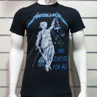 Нова мъжка тениска с дигитален печат на музикалната група METALLICA and justice for all с гръб, снимка 6 - Тениски - 29878493