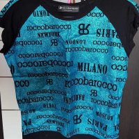 Италианска блузка с блясък ROCCOBAROCCO, снимка 1 - Тениски - 29452081