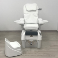 Стол за спа педикюр/маникюр/масаж + табуретка Omega - бял/черен, снимка 6 - Педикюр и маникюр - 44597458