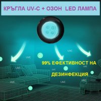 UV-C + ОЗОН LED кръгла лампа - със 70% Намаление, снимка 5 - Медицинска апаратура - 29935730