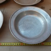 военнен комплект от 4 поливи метални чинии , снимка 3 - Антикварни и старинни предмети - 30685162