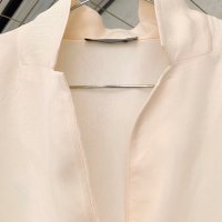 COS Швеция интересна блуза кроп-камбанка кайсиев цвят, снимка 11 - Корсети, бюстиета, топове - 42363326
