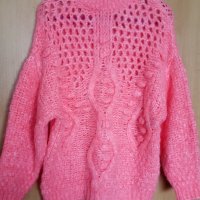 Намален - Разкошен бебешко розов пуловер MANGO , снимка 3 - Блузи с дълъг ръкав и пуловери - 34359032