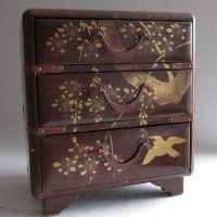 стара японска кутия за бижута с чекмеджета, снимка 1 - Други ценни предмети - 31805072