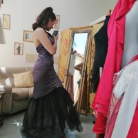 Стилна бална рокля русалка с камъни, снимка 2 - Рокли - 35520730