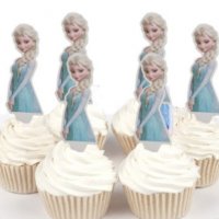 Елза от Замръзналото Кралство 25 бр картон топери за кексчета мъфини торта рожден ден украса, снимка 1 - Други - 36812855