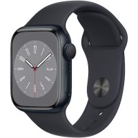 Apple Watch 8, GPS, Cellular, Корпус Starlight Aluminium 41mm, Starlight Sport Band, снимка 4 - Смарт гривни - 38016677