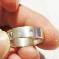 Стар Мъжки сребърен пръстен, Стариннен сребърен пръстен с думи към Исус надпис " Господи, спаси, снимка 5 - Пръстени - 31400691