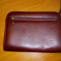 Мъжка чанта за ръка от естествена кожа Нова! марка Mihail бордо с ключалка, снимка 4 - Чанти - 34441227