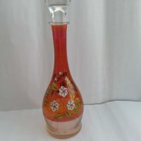 Гарафа бутилка ръчно  рисувана, снимка 2 - Антикварни и старинни предмети - 31450015
