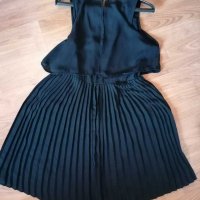 MANGO черна рокля плисе #размер M, снимка 6 - Рокли - 30316774
