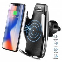 Стойка за телефон с безжично зарядно S5 10W Fast Wireless Charger, снимка 13 - Зарядни за кола - 30144710