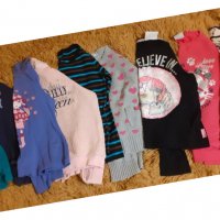 Голям лот дрешки за момиче-суитчъри,блузки с дълъг ръкав, клинчета, дънки-размер 128-134 см., снимка 8 - Детски анцузи и суичери - 38900577