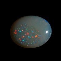 Австралийски кристален опал 0.98ct овален кабошон, снимка 2 - Други - 42909337