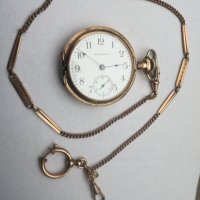  American Waltham USA 15jewels 1915г позлатен маркиран джобен часовник, снимка 1 - Антикварни и старинни предмети - 31037880
