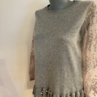 Дамска блуза с перли, снимка 2 - Блузи с дълъг ръкав и пуловери - 30809380
