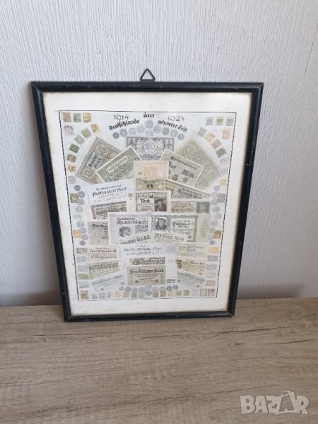 Стар колаж на немските марки от голямата инфлация 1914-1923г, снимка 1