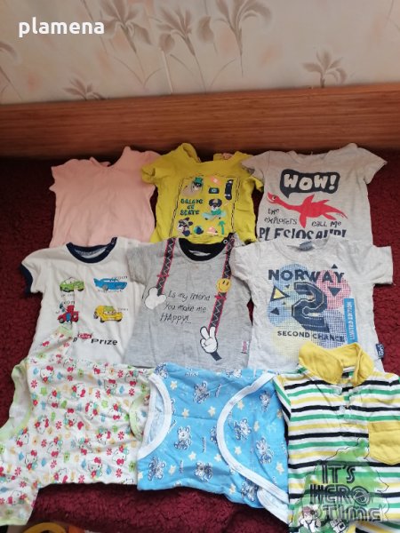 Къс ръкав блузи 80 см, снимка 1