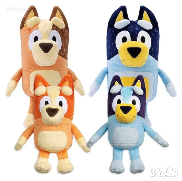 Плюшена играчка Bluey Bingo Блуи и Бинго 40см/30см плюшени играчки, снимка 1