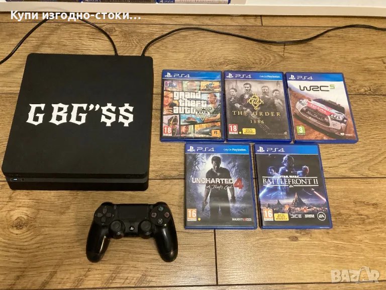 PS4 Slim 1TB с 5 игри , снимка 1